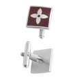 Lucky Clover Drop Glaze Cufflinks Suit Accessories Classical Silver Plated Stickpin Cufflinks